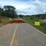 DNIT implanta desvio provisório no km 212 da BR-317 entre Epitaciolândia e Xapuri após erosão em bueiro