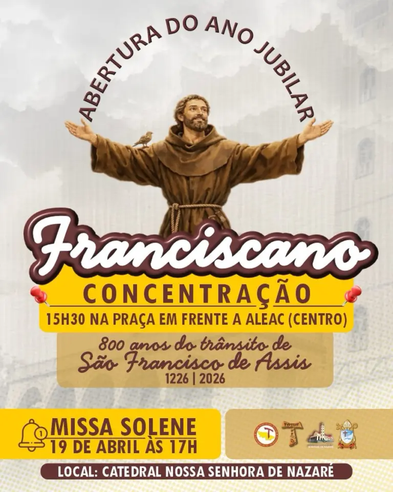 Diocese de Rio Branco abre Ano Jubilar Franciscano pelos 800 anos de São Francisco de Assis neste domingo