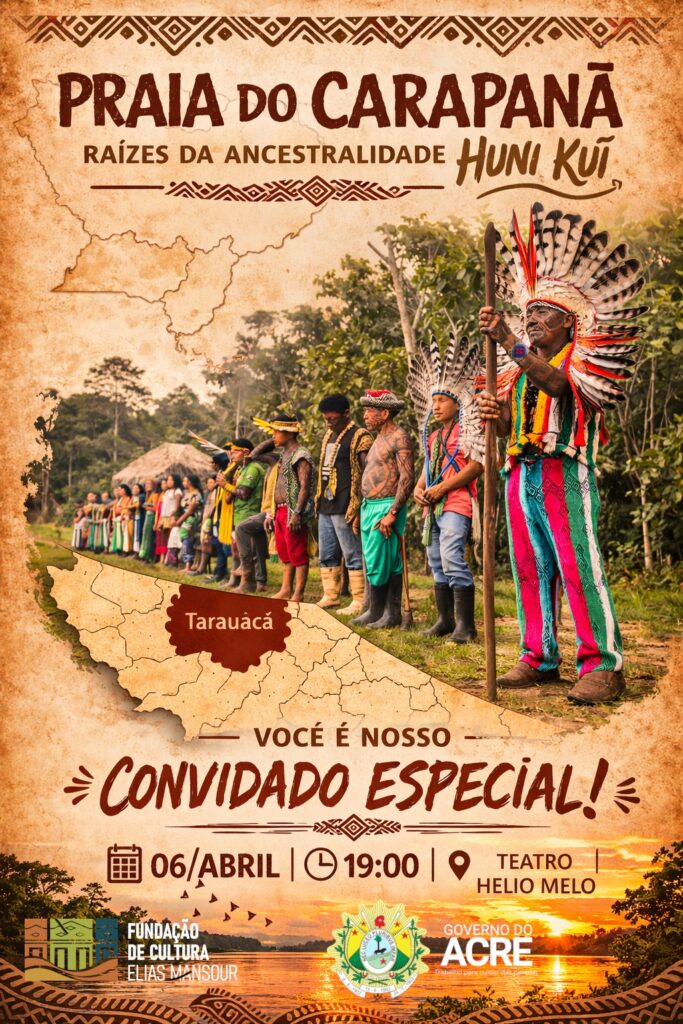 Documentário sobre vivências do povo Huni Kuin será exibido no Teatro Hélio Melo, em Rio Branco