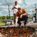 Prefeito Alysson Bestene vistoria tapa-buracos no Placas e mantém foco nos corredores de ônibus