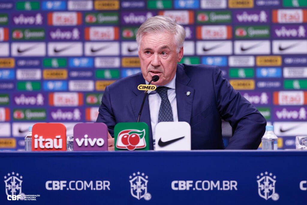 Ancelotti diz que empate do Brasil na estreia não abala confiança da seleção