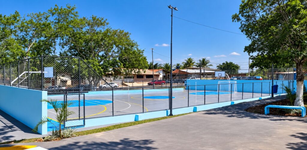 Rio Branco entrega quadra e praça revitalizada no Residencial Santa Cruz